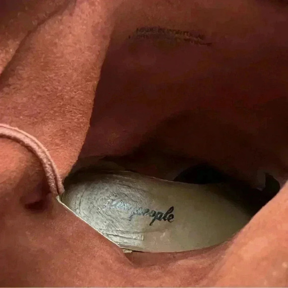 Free People Ashville Slouchy Suede Leather Ankle Boots Size 36, US 6 Rust 935296 - Picture 4 of 16